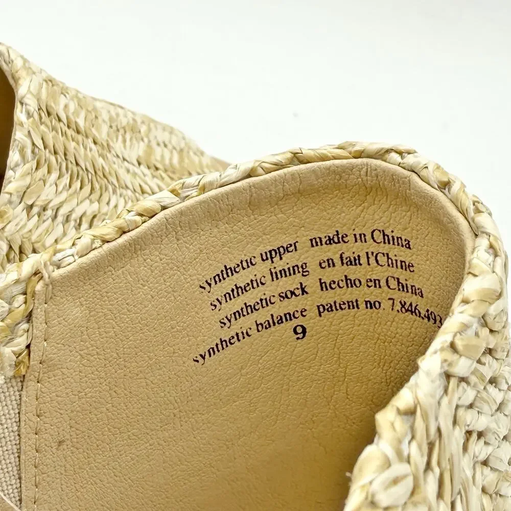 Seychelles Womens Pepper Raffia Heeled Sandal US 9 Natural Beige EUC